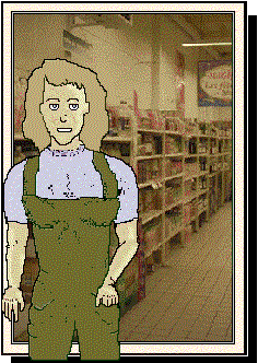 On peut par exemple proposer  la personne : Et si vous tiez une petite souris dans ce magasin que pourriez-vous entendre et constater ?"